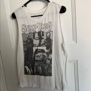 White Graphic Tank Top